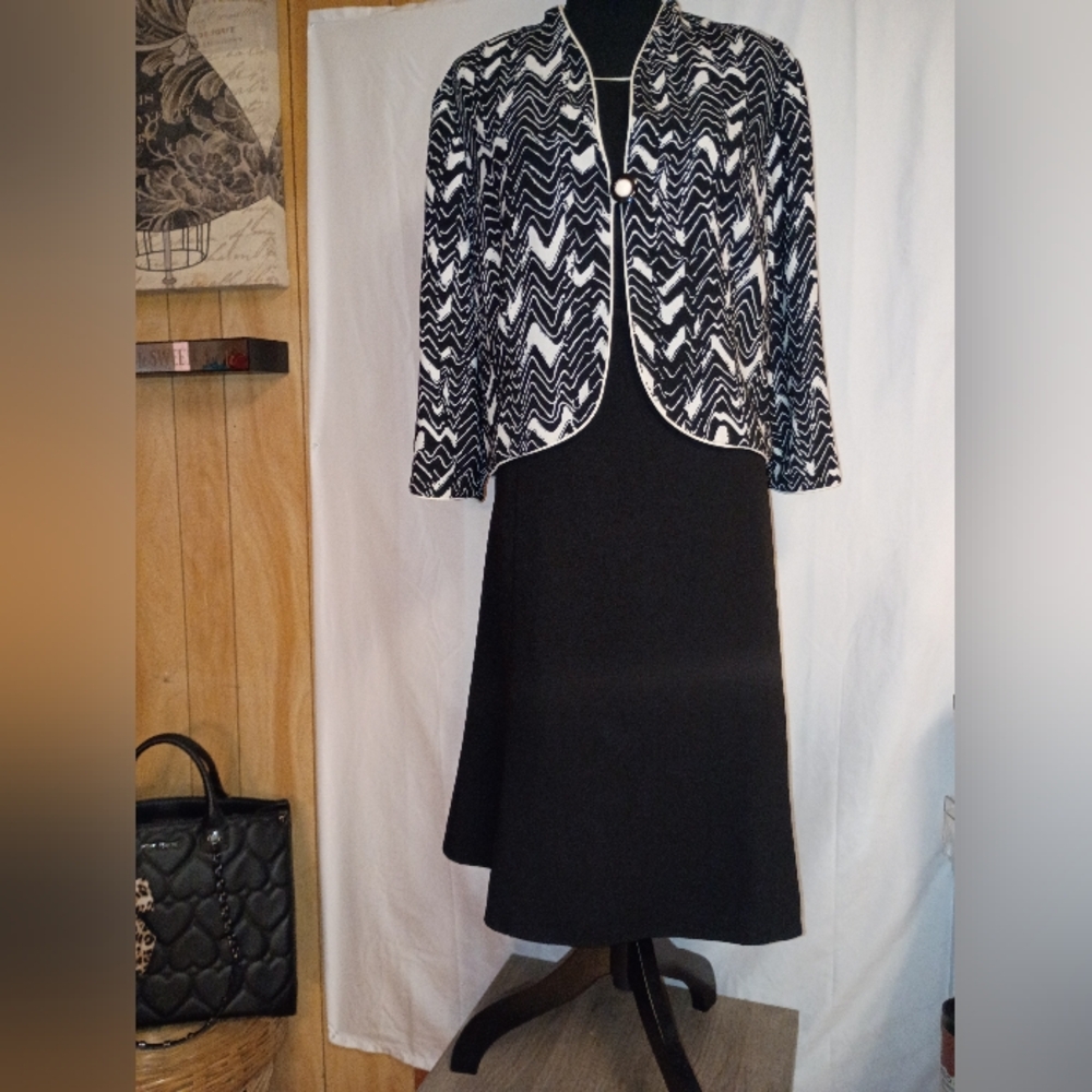 Emma James Zigzag Patterned Jacket With Black Mid… - image 1